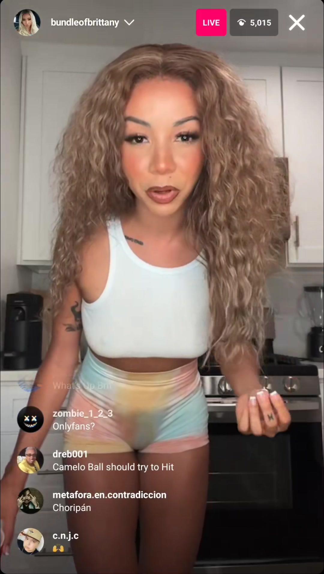brittany renner nude nipple slip livestream video leaked